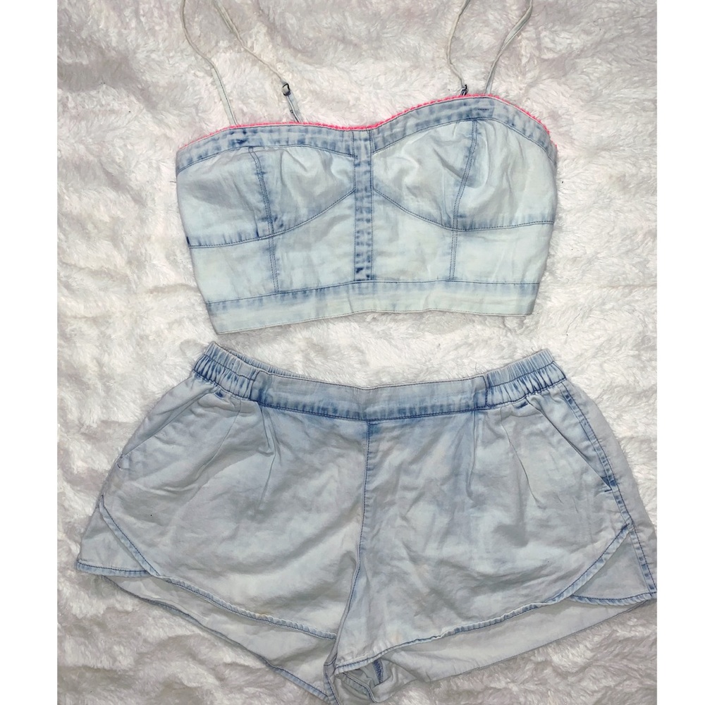 Light Wash Short Set